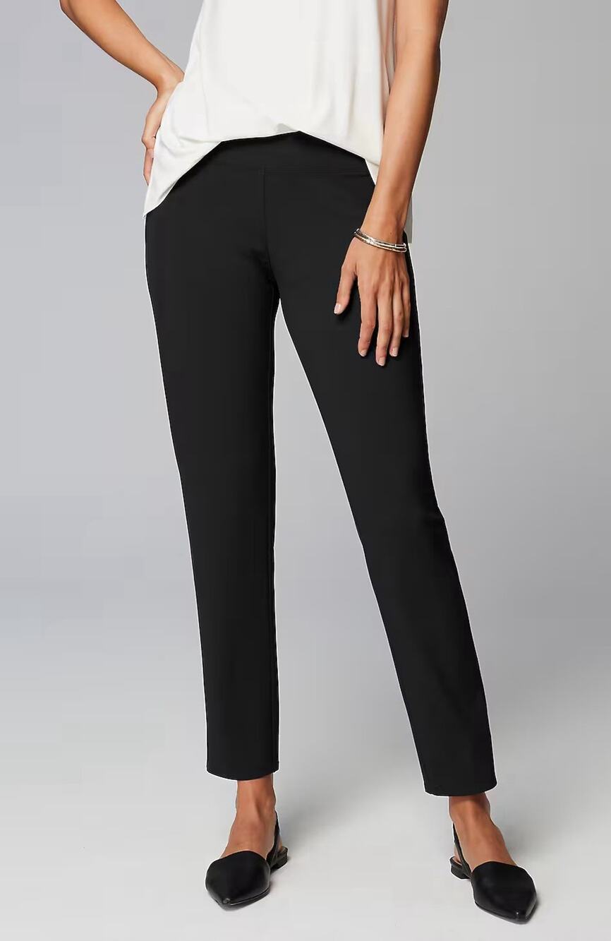 J. Jill Slim Leg Pants Womens XL Petite Black Smooth Fit Wearever Stretch